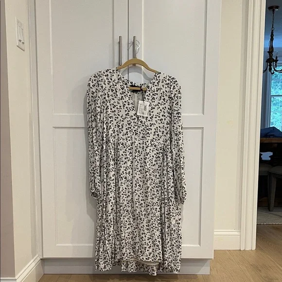 Hatch | Dresses | Hatch Black And White Floral Long Sleeve Dress Maternity  | Poshmark